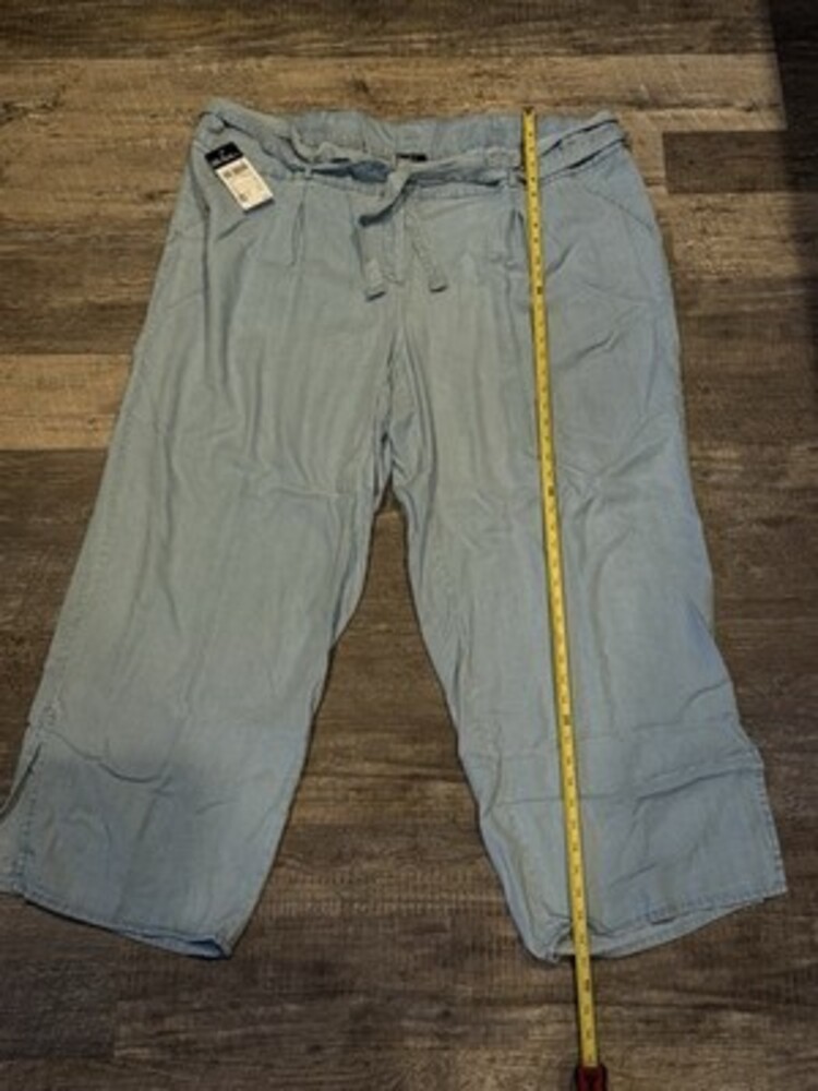 Ulla Popken Women PullOn Ankle Pants Straight Relaxed Size 28 NWT SKU221